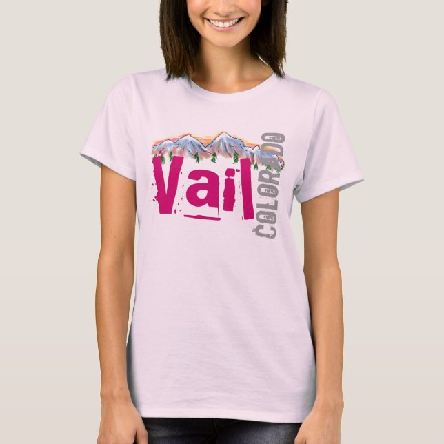 Vail Colorado damutslagsplats T-shirt (Framsida)