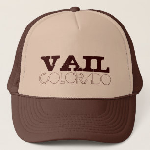 Vail Colorado, enkel brun hatt Truckerkeps