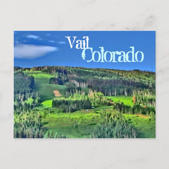 Vail Colorado färg vykort (Framsida)