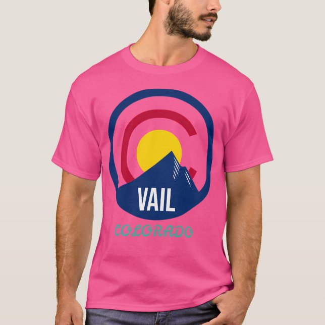 Vail Colorado Flagga Active T Shirt (Framsida)