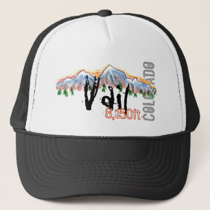 Vail Colorado-höjningshatt Truckerkeps