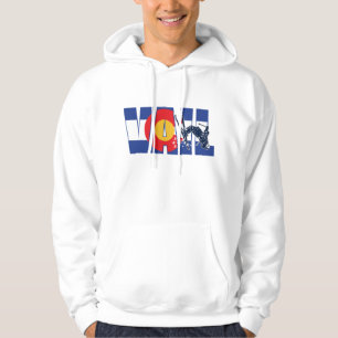 Vail Colorado med Snö Skier Hoodie