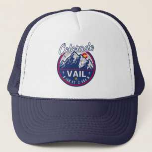 Vail Colorado Mountain Retro Sunset Souvenirs Keps