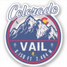 Vail Colorado Mountain Retro Sunset Souvenirs