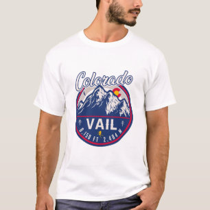 Vail Colorado Mountain Retro Sunset Souvenirs T Shirt