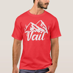 Vail Colorado Mountain Ski Skiing Snowboarding T Shirt