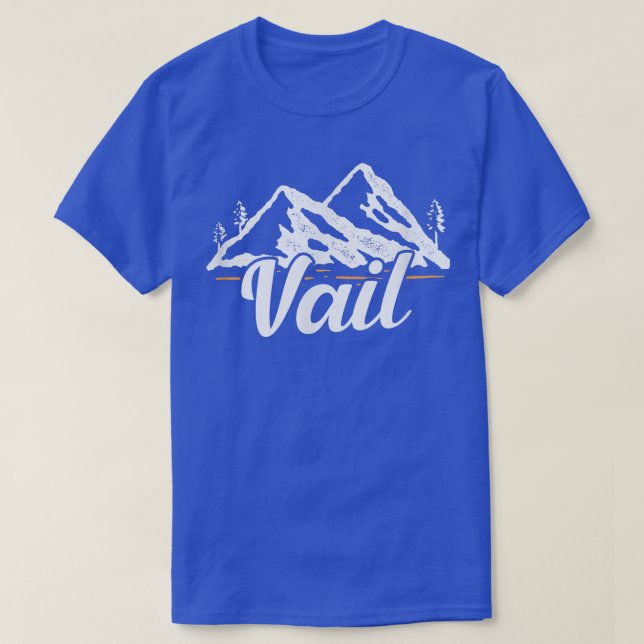 Vail Colorado Mountain Ski Skiing Snowboarding T Shirt (Design framsida)