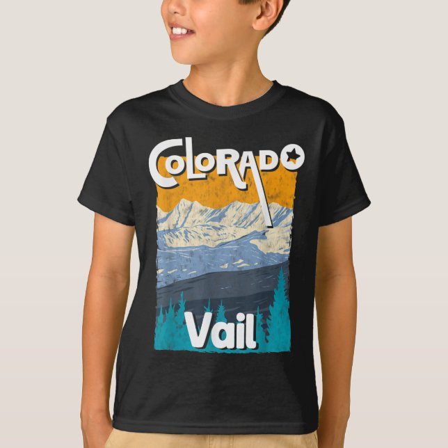 Vail Colorado Mountain State Rocky mountains Tee S (Framsida)