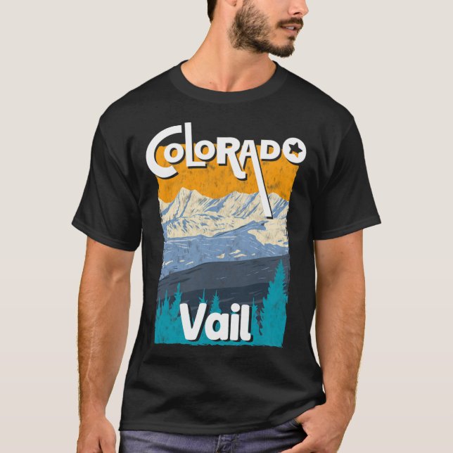 Vail Colorado Mountain State Rocky mountains Tee S (Framsida)