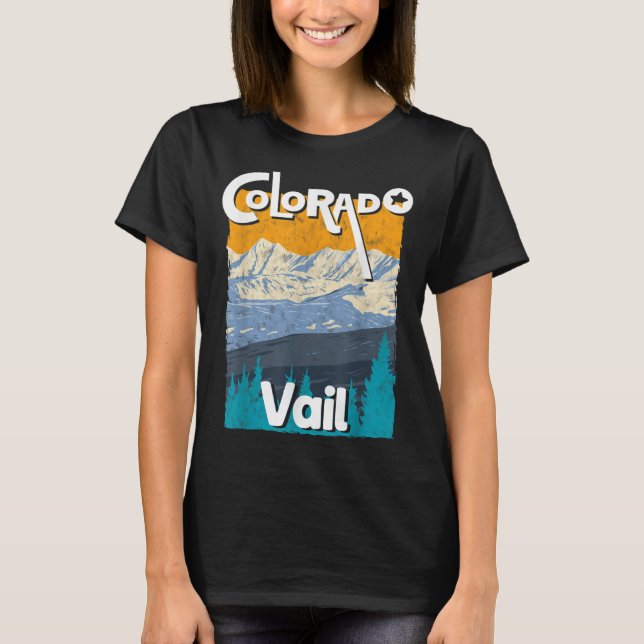 Vail Colorado Mountain State Rocky mountains Tee S (Framsida)