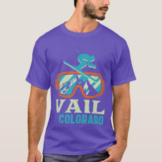 Vail Colorado Mountain Vintage Retro Skiing and Sn T Shirt