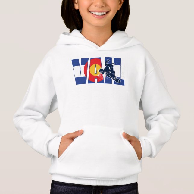 Vail Colorado och Snowboarder T Shirt (Framsida)
