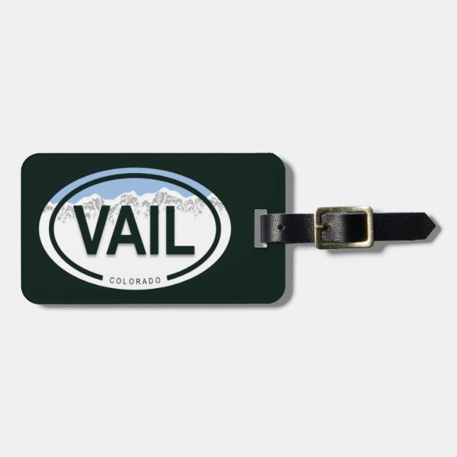 Vail Colorado Rocky Mountain Luggage Bagagebricka (Horisontell Framsida)