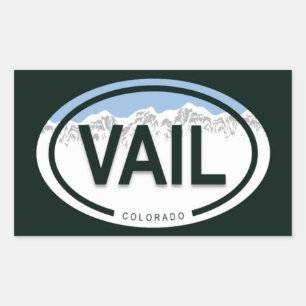 Vail Colorado Rocky Mountain Rektangulärt Klistermärke