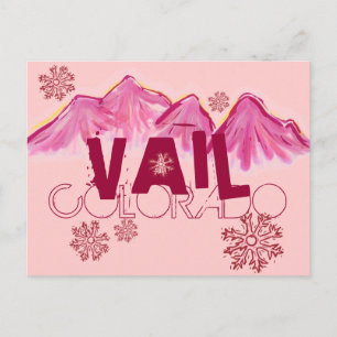 Vail Colorado rosa, vykort för berg