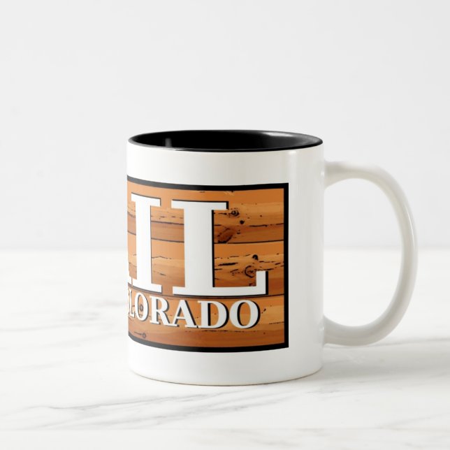 Vail Colorado rustic-loggskylt kaffe mugg (Höger)