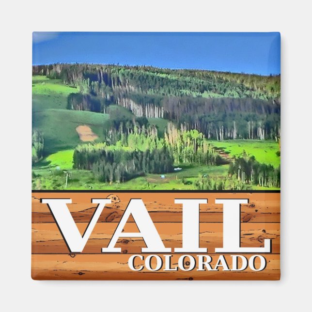 Vail Colorado scenic rustic teckenmagnet Magnet (Framsidan)