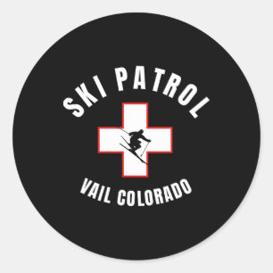 Vail Colorado Ski Patrol Runt Klistermärke