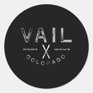 Vail Colorado Ski Runt Klistermärke