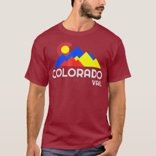 Vail Colorado Ski Skiing ger Manar Kvinnor 80 år T Shirt