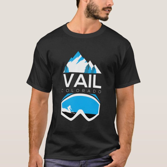Vail - Colorado Ski & Snowboard Clothing T Shirt (Framsida)