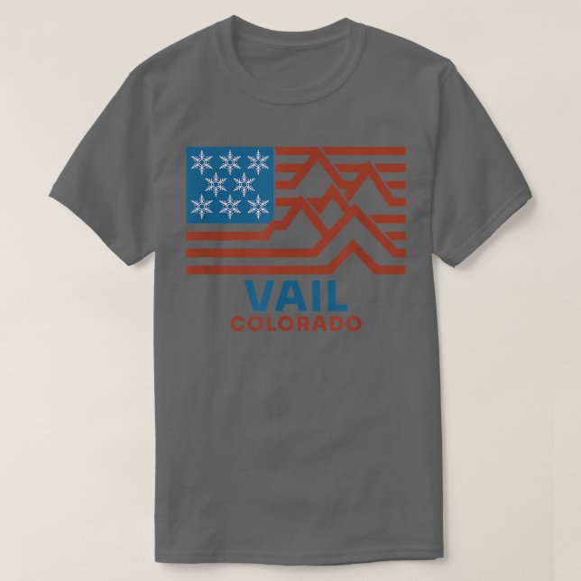 Vail Colorado Ski Snowboard Snö Mountain T Shirt (Design framsida)