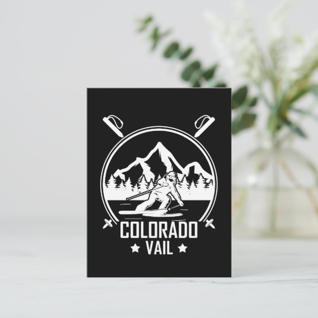 Vail Colorado Ski Vykort (Stående Fram)