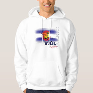 Vail Colorado skidar höjdflaggahoodien Sweatshirt