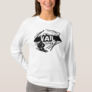 Vail Colorado skidar höjdhoodien Tee Shirt