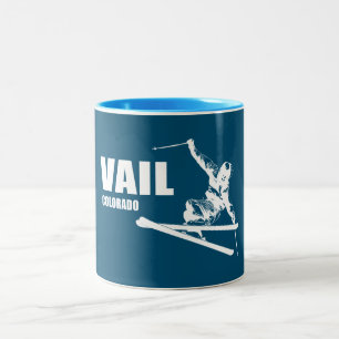 Vail Colorado Skier Två-Tonad Mugg