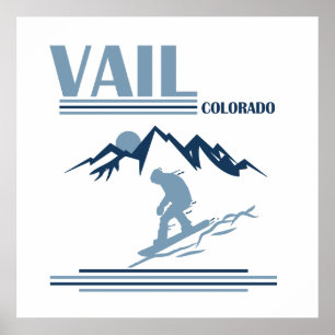 Vail Colorado snowboardåkning Poster