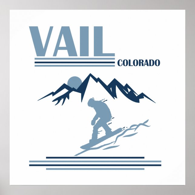 Vail Colorado snowboardåkning Poster (Framsidan)