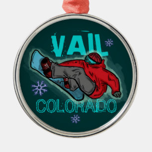 Vail Colorado snowboarderprydnad Julgransprydnad Metall