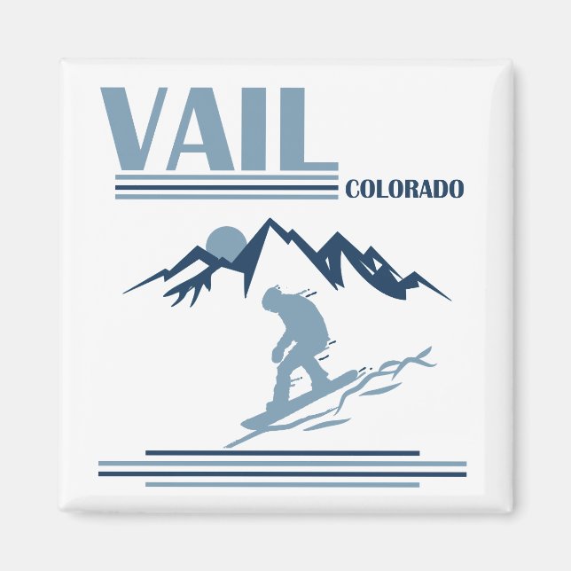 Vail Colorado snowboarding Magnet (Framsidan)