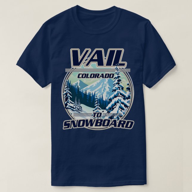 Vail Colorado Snowboarding T Shirt (Design framsida)