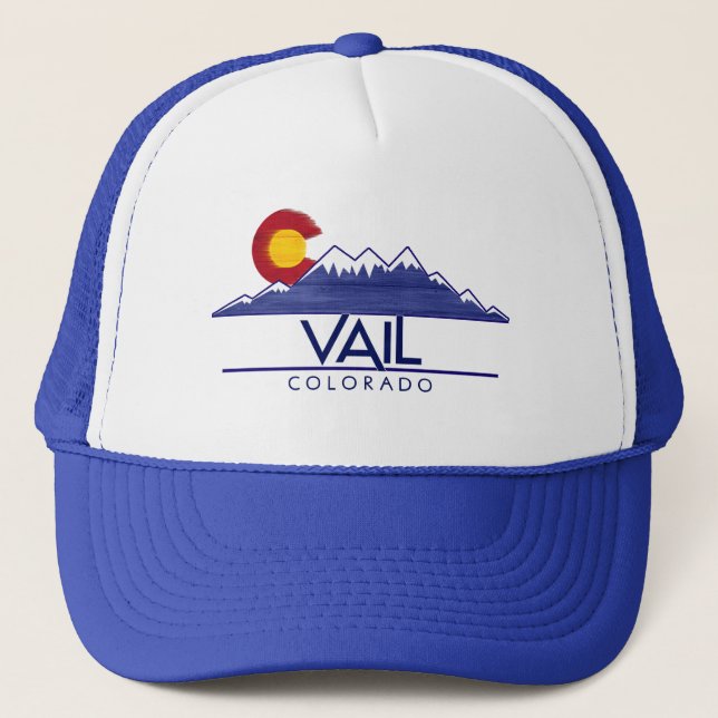 Vail Colorado trä fjäll hatt Keps (Framsida)