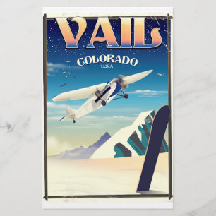 Vail Colorado vintage resemapposterat Brevpapper