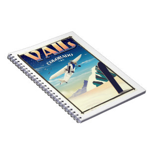 Vail Colorado vintage resor poster Anteckningsbok