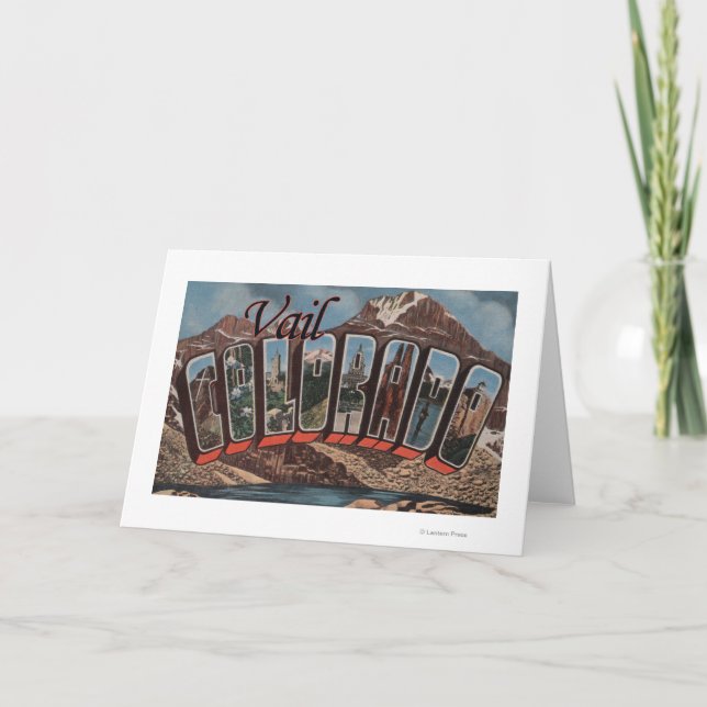 Vail ColoradoLarge brev ScenesVail, CO Kort (Framsida)