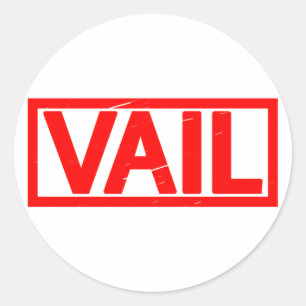 Vail Frimärke Runt Klistermärke