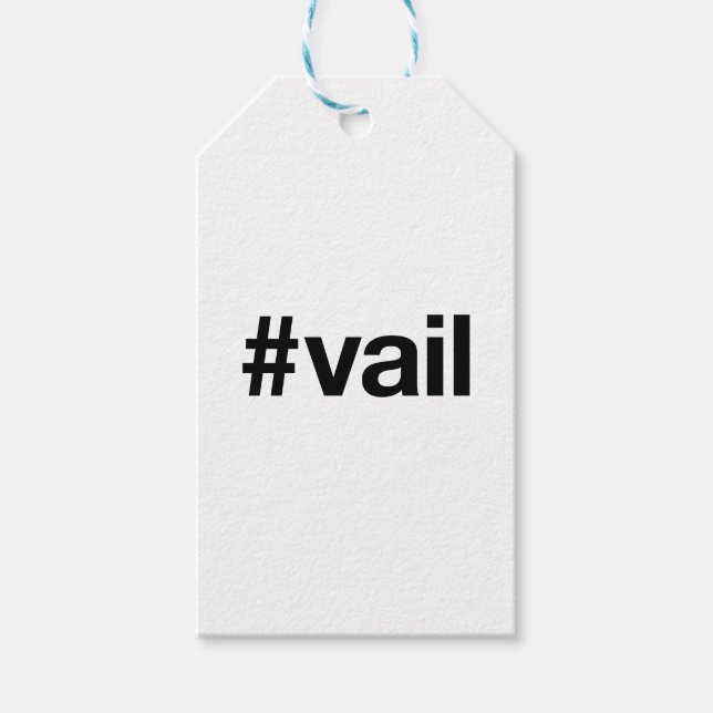 VAIL Hashtag Presentetikett (Framsidan)