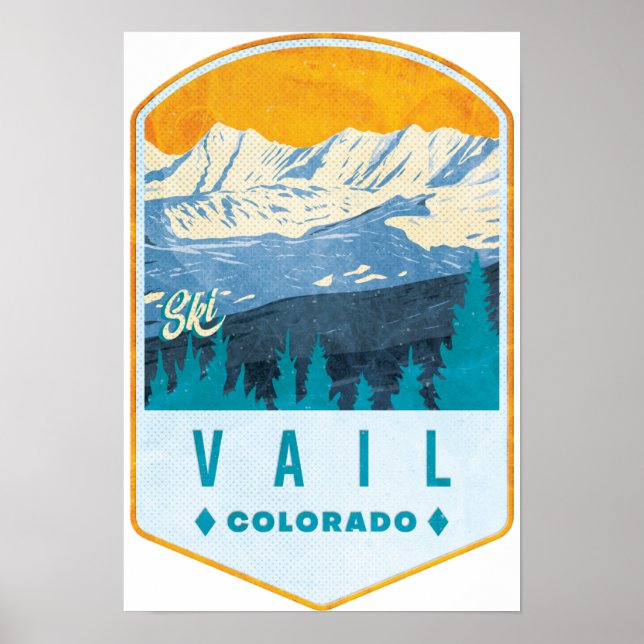 Vail Ski Badge Poster (Framsidan)