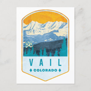 Vail Ski Badge Vykort
