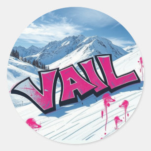 Vail Ski Resort Colorado graffiti accesory Runt Klistermärke