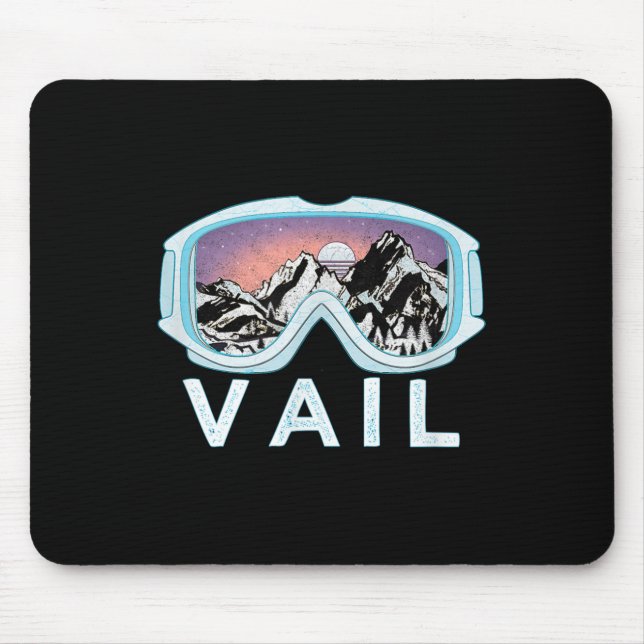 Vail Ski Snowboard Design_vail, Co Goggles Skiing Musmatta (Framsidan)