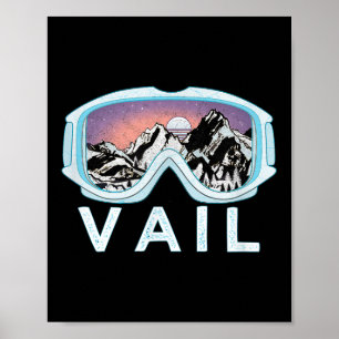 Vail Ski Snowboard Design_vail, Co Goggles Skiing Poster