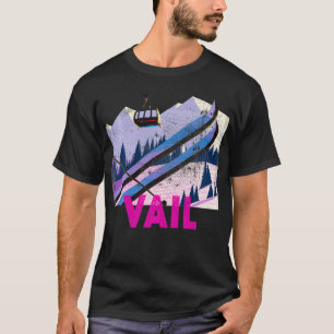 Vail Ski Vintage Stil Vail Skiing Vacation T Shirt