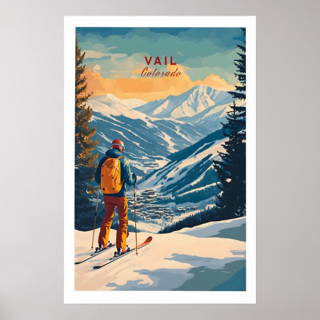 Vail skidposter - Colorado 1 Poster (Framsidan)