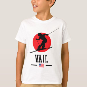 Vail Usa Skidort Klippiga Bergen Amerikansk Skidåk T Shirt