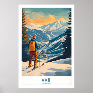 Vail Väggkonst - Colorado Skidposter 1
